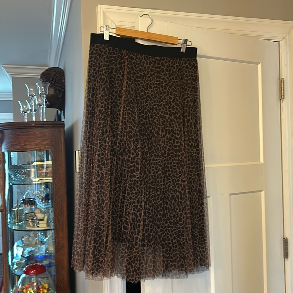 Leopard tulle skirt chicwish